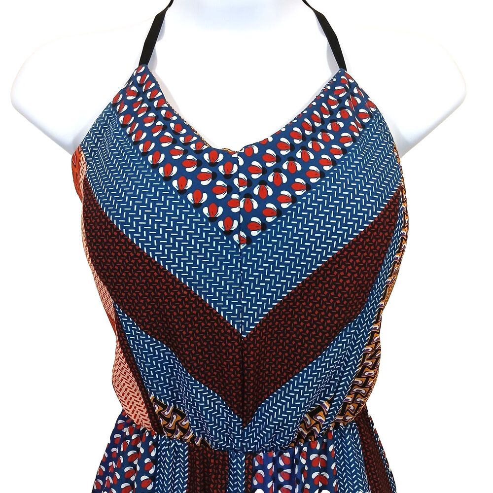 Women's Gora del Pero Geometric Print Jumpsuit Size 2 Made in Italy NWOT - Picture 2 of 8